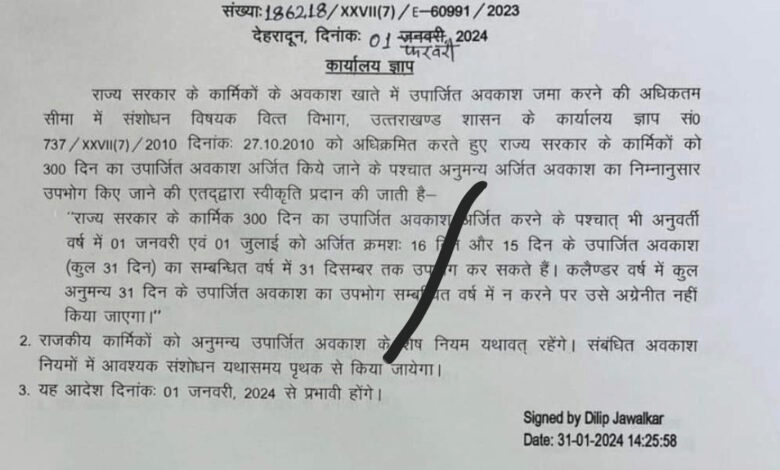 Good news for Government employees: बल्ले बल्ले ! सरकारी कर्मचारियों को मिलेगा 31 दिन का उपार्जित अवकाश, देखें जीओ 1 image 9