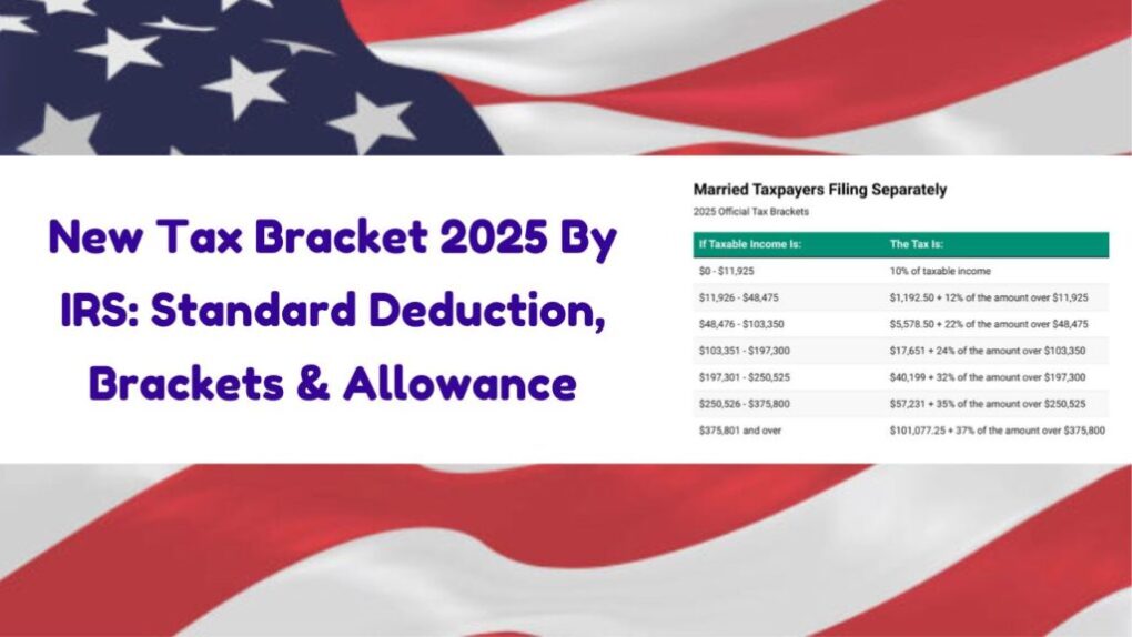 New Tax Bracket 2025 By IRS Standard Deduction, Brackets & Allowance