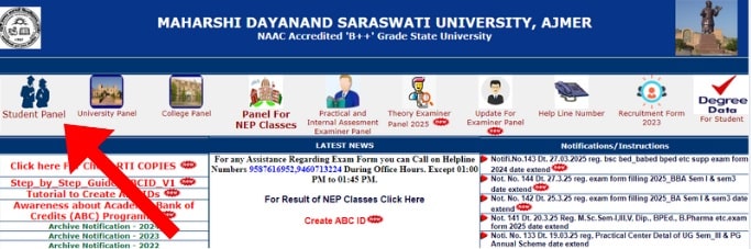 MDSU Ajmer Result 2025
